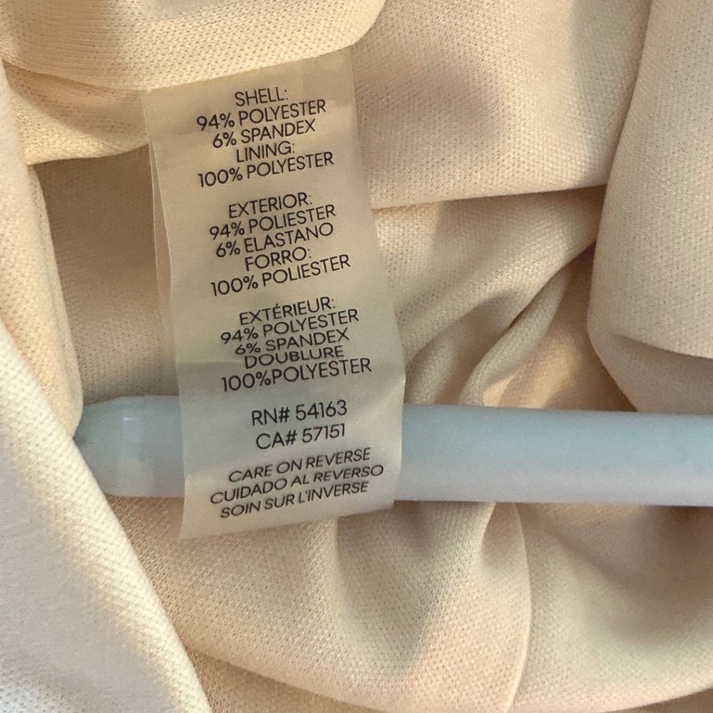 Calvin Klein Womens 10 Cream Off Shoulder Sheath Dress Bell Sleeve CD0B15DT NWT - Picture 8 of 13